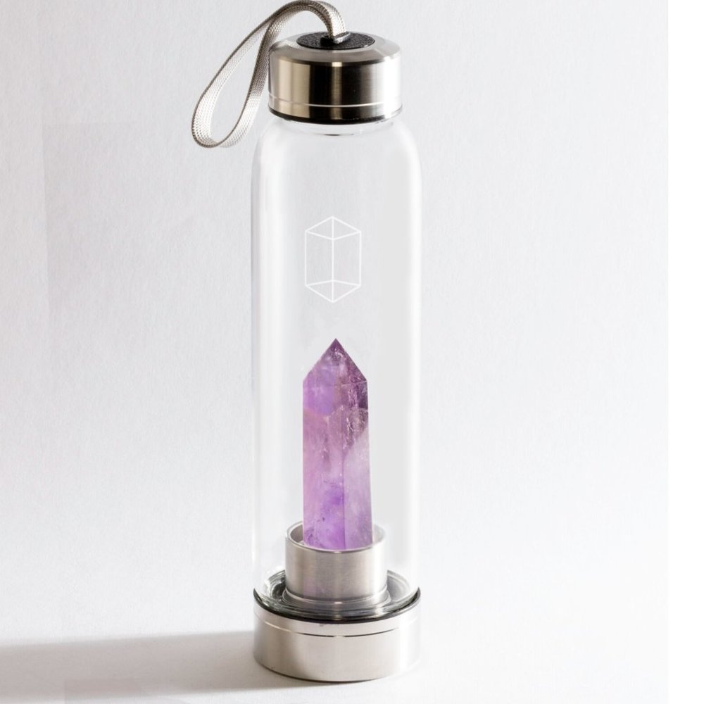 Glacce Amethyst Crystal-Infused Water Bottle